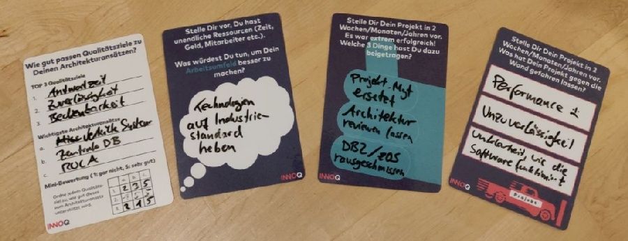 Ein Foto welches die ersten Kartenideen zeigt